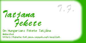 tatjana fekete business card